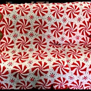 Christmas Peppermint Afghan Throw
